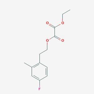 molecular formula C13H15FO4 B7993625 O2-Ethyl O1-[2-(4-fluoro-2-methylphenyl)ethyl] oxalate CAS No. 1443335-92-9