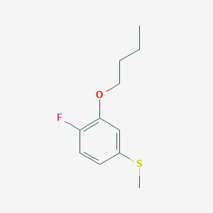 molecular formula C11H15FOS B7993633 (3-Butoxy-4-fluorophenyl)(methyl)sulfane 