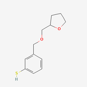 molecular formula C12H16O2S B7993640 3-[(Tetrahydrofurfuryloxy)methyl]thiophenol CAS No. 1443351-06-1