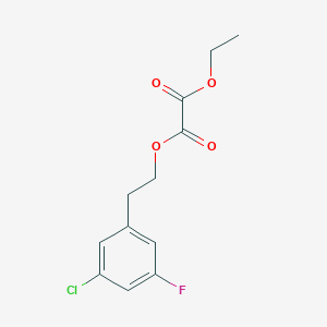 molecular formula C12H12ClFO4 B7993654 O1-[2-(3-Chloro-5-fluorophenyl)ethyl] O2-ethyl oxalate 