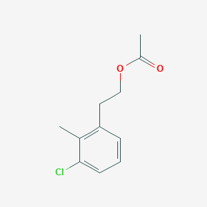 molecular formula C11H13ClO2 B7993670 3-Chloro-2-methylphenethyl acetate 