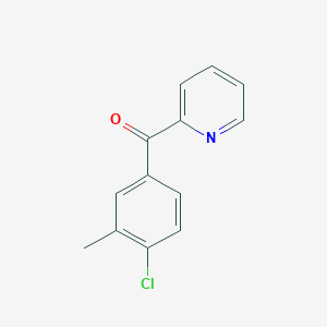 molecular formula C13H10ClNO B7993682 2-(4-Chloro-3-methylbenzoyl)pyridine 
