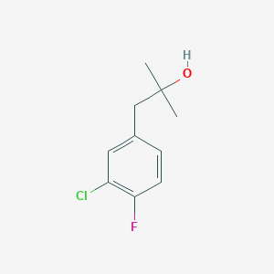 molecular formula C10H12ClFO B7993684 1-(3-Chloro-4-fluorophenyl)-2-methyl-2-propanol CAS No. 1379360-40-3
