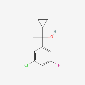 molecular formula C11H12ClFO B7993706 1-(3-Chloro-5-fluorophenyl)-1-cyclopropyl ethanol 