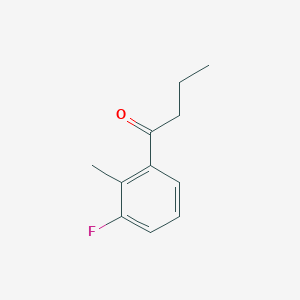 molecular formula C11H13FO B7993713 3'-Fluoro-2'-methylbutyrophenone 
