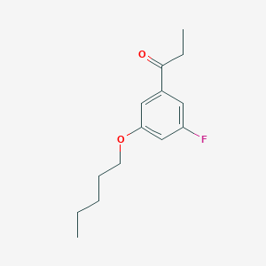 molecular formula C14H19FO2 B7993731 1-(3-Fluoro-5-(pentyloxy)phenyl)propan-1-one 