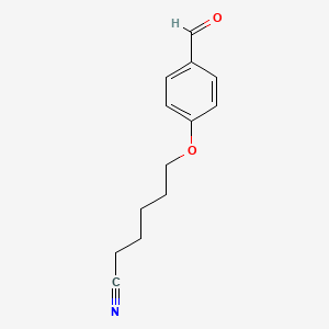 molecular formula C13H15NO2 B7993735 6-(4-Formylphenoxy)hexanenitrile 