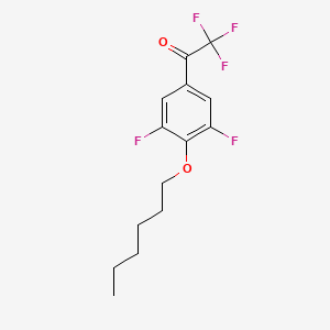 molecular formula C14H15F5O2 B7993744 1-(3,5-Difluoro-4-(hexyloxy)phenyl)-2,2,2-trifluoroethanone 