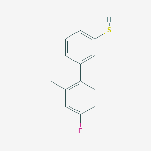 molecular formula C13H11FS B7993766 3-(4-Fluoro-2-methylphenyl)thiophenol 