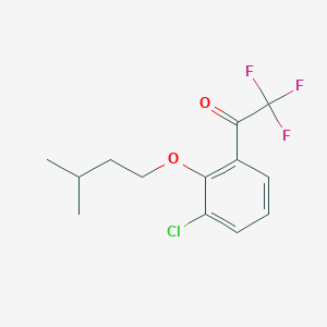 molecular formula C13H14ClF3O2 B7993770 3'-Chloro-6'-iso-pentoxy-2,2,2-trifluoroacetophenone 