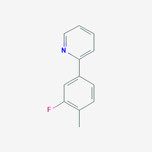 molecular formula C12H10FN B7993772 2-(3-Fluoro-4-methylphenyl)pyridine 
