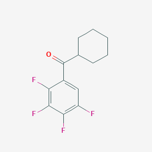 molecular formula C13H12F4O B7993811 2,3,4,5-Tetrafluorophenyl cyclohexyl ketone 