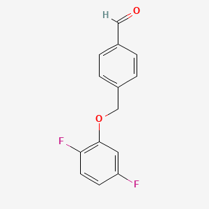 molecular formula C14H10F2O2 B7993820 4-((2,5-Difluorophenoxy)methyl)benzaldehyde 