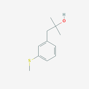 molecular formula C11H16OS B7993844 1-[3-(Methylthio)phenyl]-2-methyl-2-propanol 