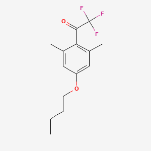 molecular formula C14H17F3O2 B7993863 1-(4-Butoxy-2,6-dimethylphenyl)-2,2,2-trifluoroethanone 