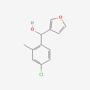 molecular formula C12H11ClO2 B7993916 4-Chloro-2-methylphenyl-(3-furyl)methanol CAS No. 1443326-92-8