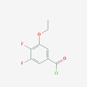 molecular formula C9H7ClF2O2 B7993934 4,5-Difluoro-3-ethoxybenzoyl chloride 