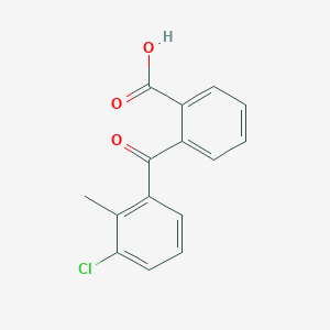 molecular formula C15H11ClO3 B7993946 2-(3-Chloro-2-methylbenzoyl)benzoic acid 