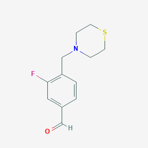 3-Fluoro-4-(thiomorpholinomethyl)benzaldehyde