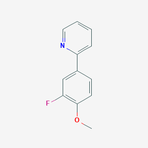 molecular formula C12H10FNO B7993982 2-(3-Fluoro-4-methoxyphenyl)pyridine 