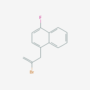 molecular formula C13H10BrF B7993989 2-Bromo-3-(4-fluoro-1-naphthyl)-1-propene 