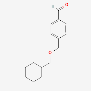 molecular formula C15H20O2 B7993992 4-[(Cyclohexanemethoxy)methyl]benzaldehyde 