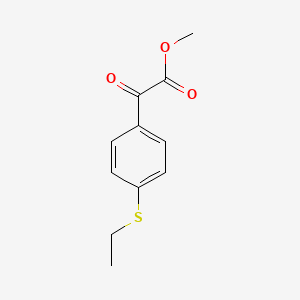 molecular formula C11H12O3S B7994076 Methyl 4-thioethylbenzoylformate 