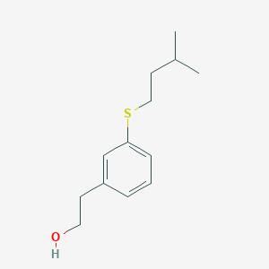 molecular formula C13H20OS B7994089 3-(iso-Pentylthio)benzaldehyde CAS No. 1443302-89-3