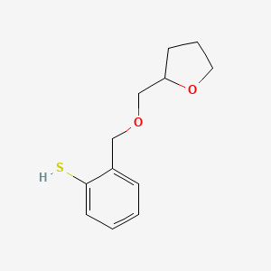 molecular formula C12H16O2S B7994093 2-[(Tetrahydrofurfuryloxy)methyl]thiophenol 
