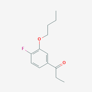 molecular formula C13H17FO2 B7994096 3'-n-Butoxy-4'-fluoropropiophenone 