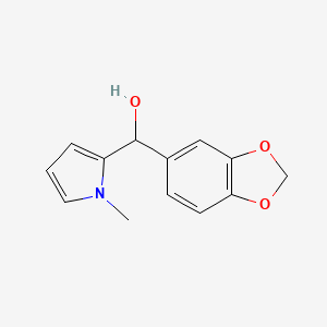 molecular formula C13H13NO3 B7994109 3,4-(Methylenedioxy)phenyl-(1-methyl-2-pyrrolyl)methanol 