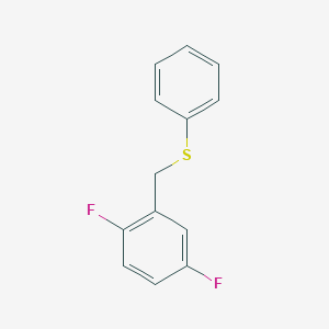 molecular formula C13H10F2S B7994131 1,4-Difluoro-2-(phenylsulfanylmethyl)benzene 