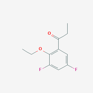 molecular formula C11H12F2O2 B7994214 1-(2-Ethoxy-3,5-difluorophenyl)propan-1-one 