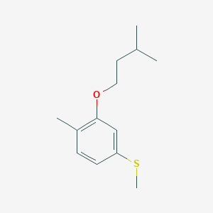 molecular formula C13H20OS B7994222 4-Methyl-3-iso-pentoxyphenyl methyl sulfide 