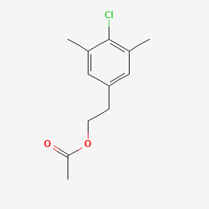 molecular formula C12H15ClO2 B7994239 4-Chloro-3,5-dimethylphenethyl acetate 