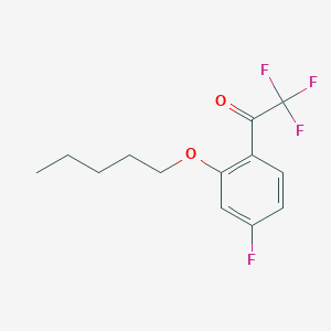 molecular formula C13H14F4O2 B7994291 4'-Fluoro-2'-n-pentoxy-2,2,2-trifluoroacetophenone 