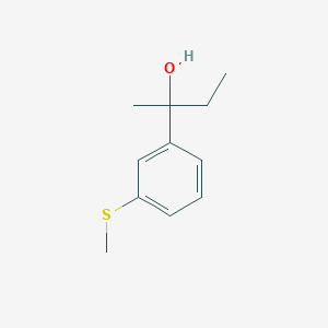 molecular formula C11H16OS B7994314 2-[3-(Methylthio)phenyl]-2-butanol 