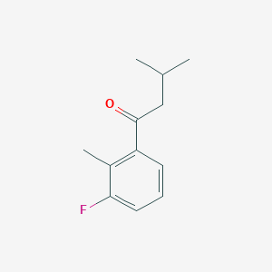molecular formula C12H15FO B7994317 2',3-Dimethyl-3'-fluorobutyrophenone 