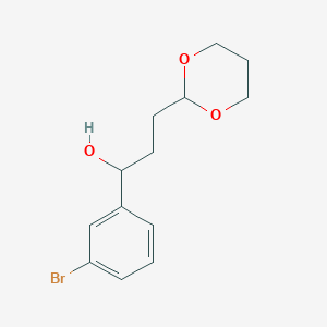 1-(3-Bromophenyl)-3-[2-(1,3-dioxanyl)]-1-propanol