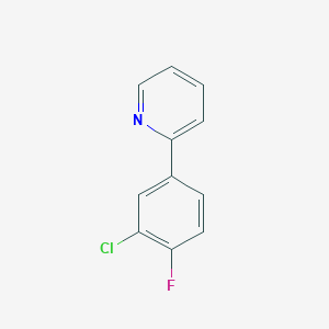 molecular formula C11H7ClFN B7994353 2-(3-Chloro-4-fluorophenyl)pyridine 