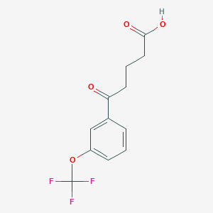 molecular formula C12H11F3O4 B7994370 5-[3-(Trifluoromethoxy)phenyl]-5-oxovaleric acid CAS No. 1443340-28-0
