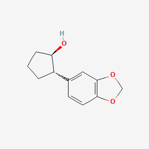 molecular formula C12H14O3 B7994377 trans-2-[3,4-(Methylenedioxy)phenyl]cyclopentanol 