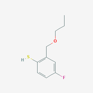 molecular formula C10H13FOS B7994382 4-Fluoro-2-[(n-propyloxy)methyl]thiophenol 
