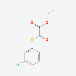 molecular formula C10H9ClO3S B7994392 Ethyl 2-(3-chlorophenyl)sulfanyl-2-oxo-acetate 