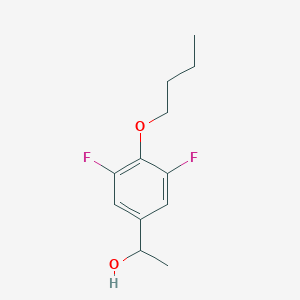 molecular formula C12H16F2O2 B7994420 1-(4-Butoxy-3,5-difluorophenyl)ethanol 