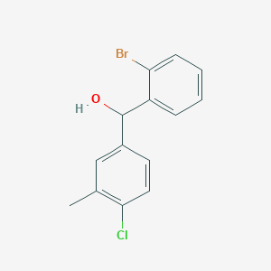 molecular formula C14H12BrClO B7994422 (2-Bromophenyl)(4-chloro-3-methylphenyl)methanol 
