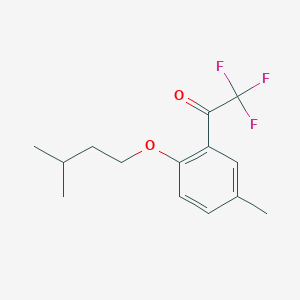 molecular formula C14H17F3O2 B7994445 5'-Methyl-2'-iso-pentoxy-2,2,2-trifluoroacetophenone 
