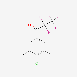 1-(4-Chloro-3,5-dimethylphenyl)-2,2,3,3,3-pentafluoropropan-1-one