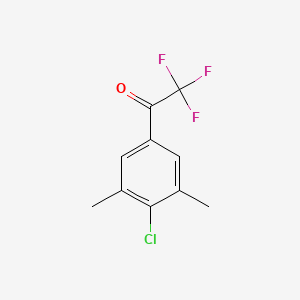 molecular formula C10H8ClF3O B7994458 4'-Chloro-3',5'-dimethyl-2,2,2-trifluoroacetophenone 
