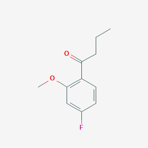 molecular formula C11H13FO2 B7994481 4'-Fluoro-2'-methoxybutyrophenone 